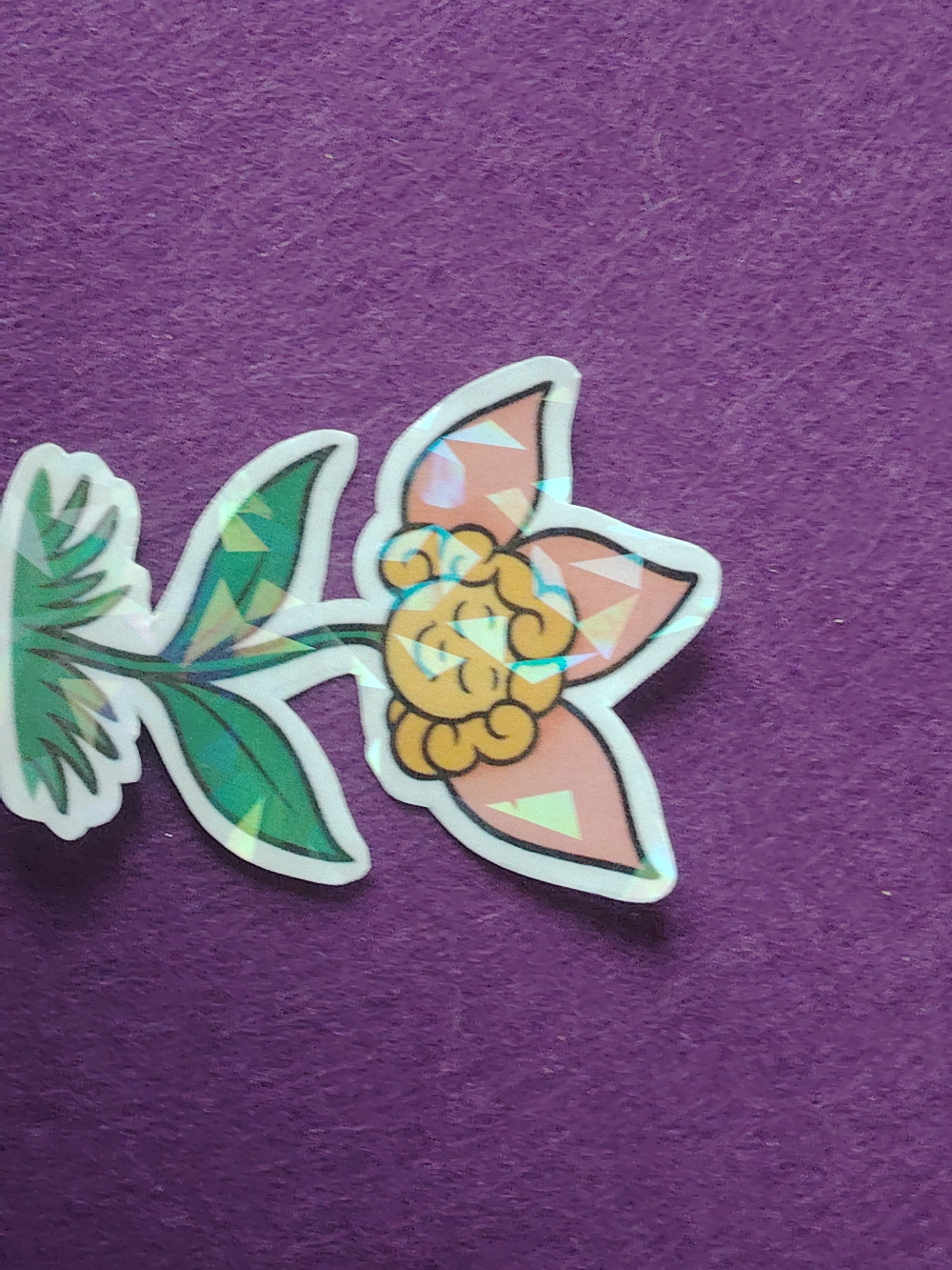 Sticker Blume mit Gesicht