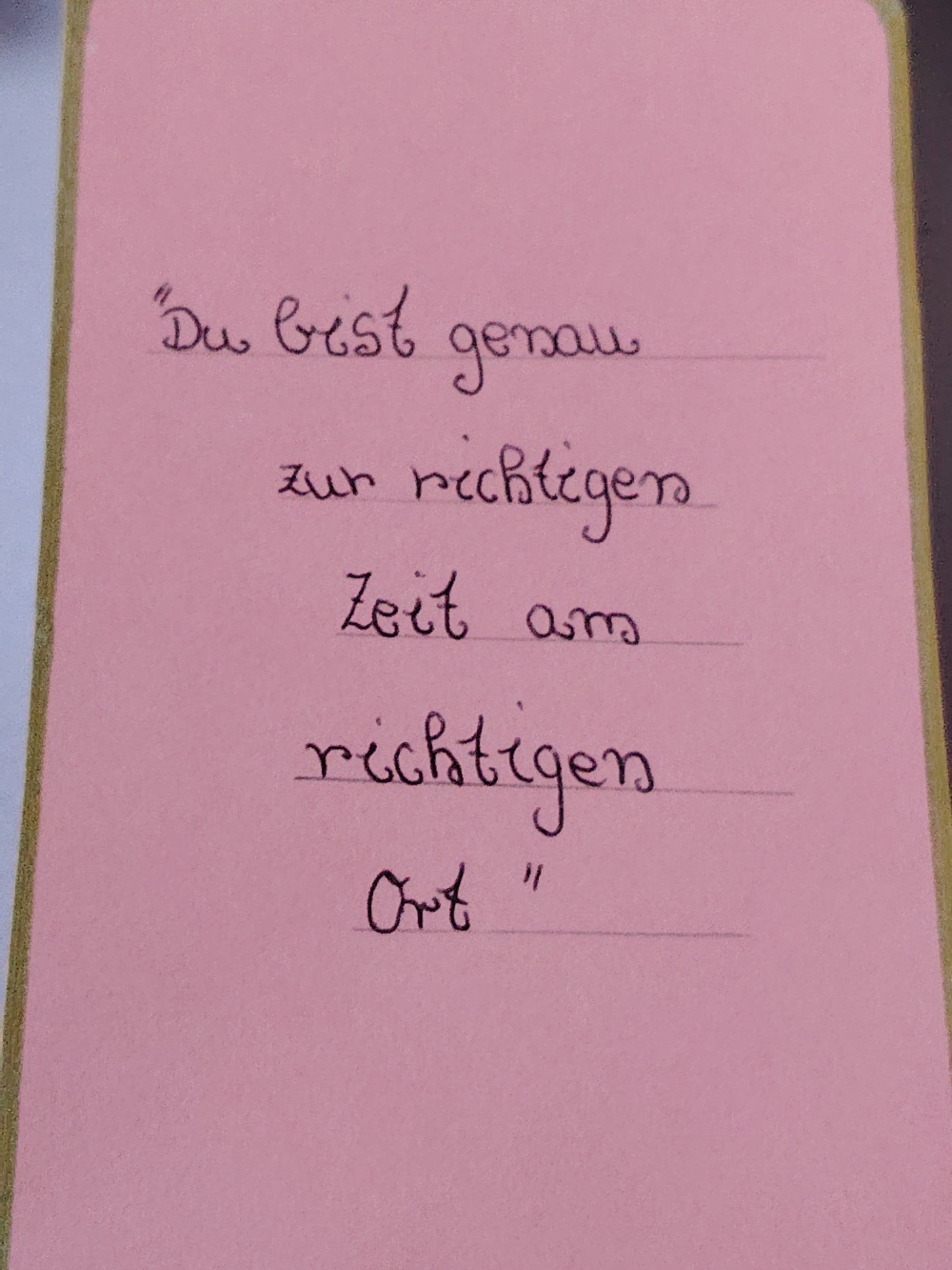 Handgeschriebene Engelskarten ( Für Mut und neue Kraft)