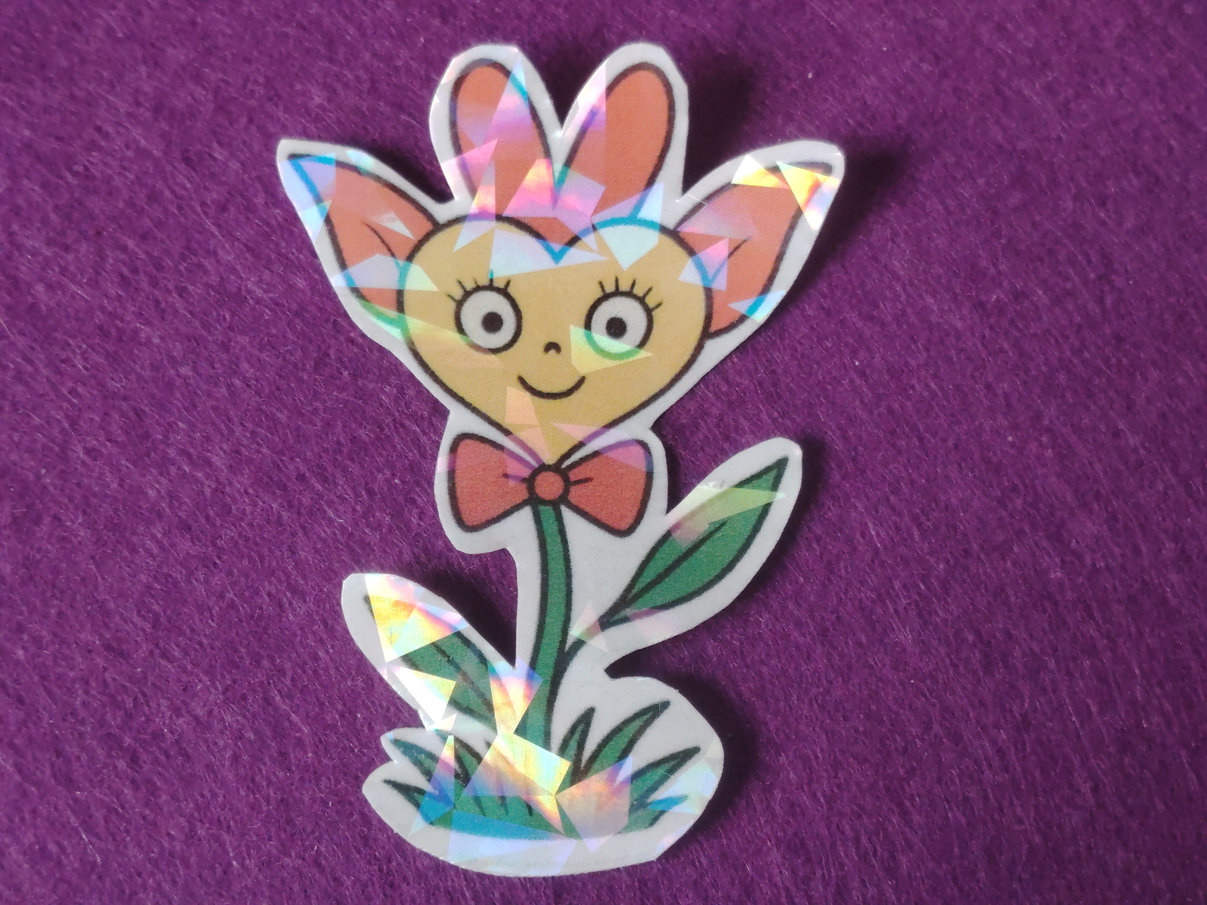 Sticker Blume mit Schleife