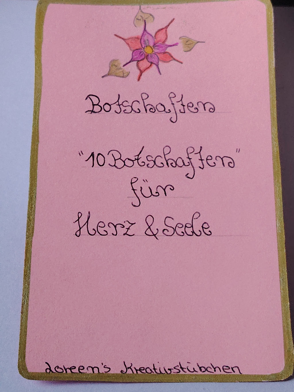 Handgeschriebene Engelskarten ( Für Mut und neue Kraft)