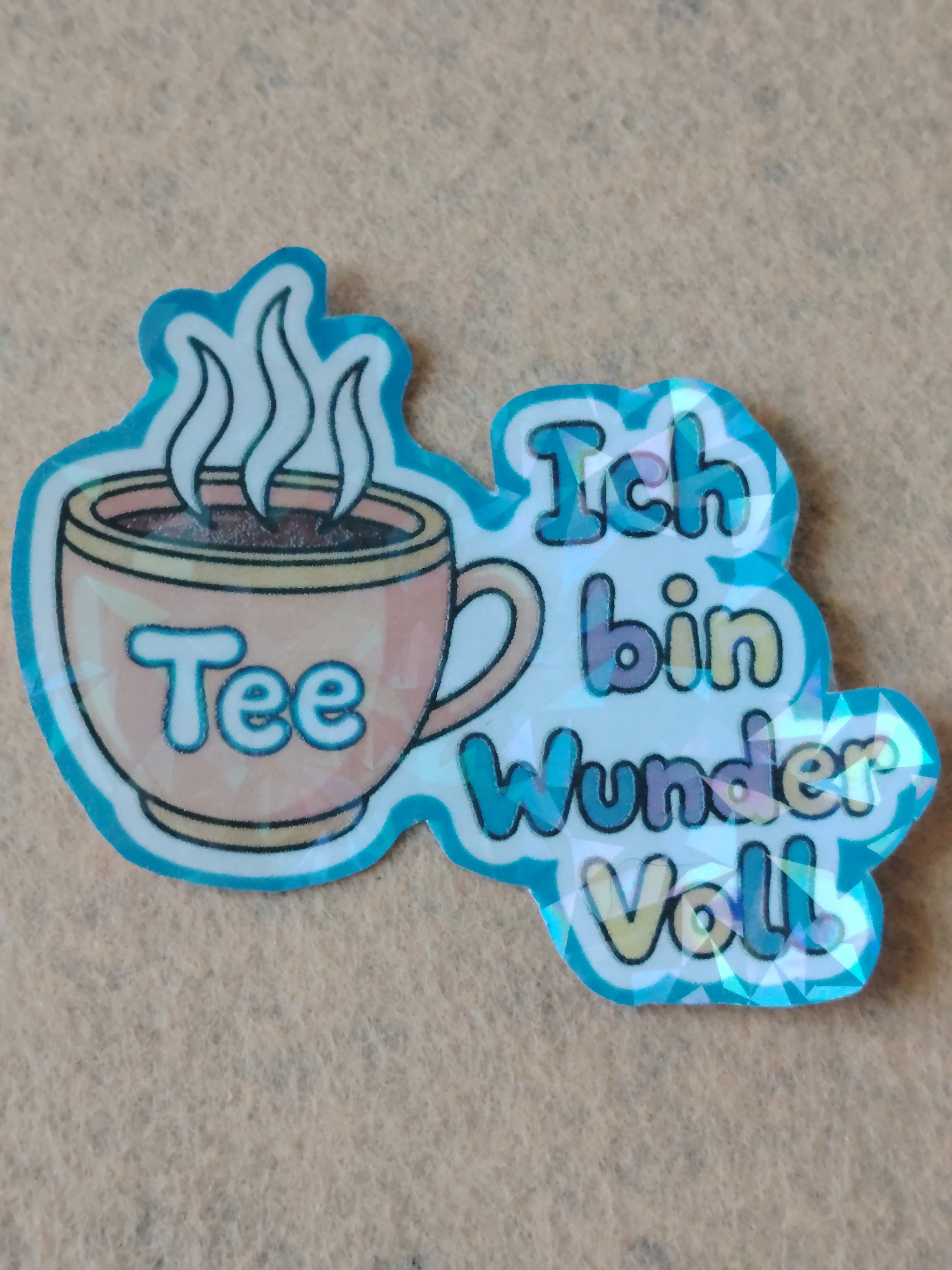 Sticker Tasse mit Botschaft