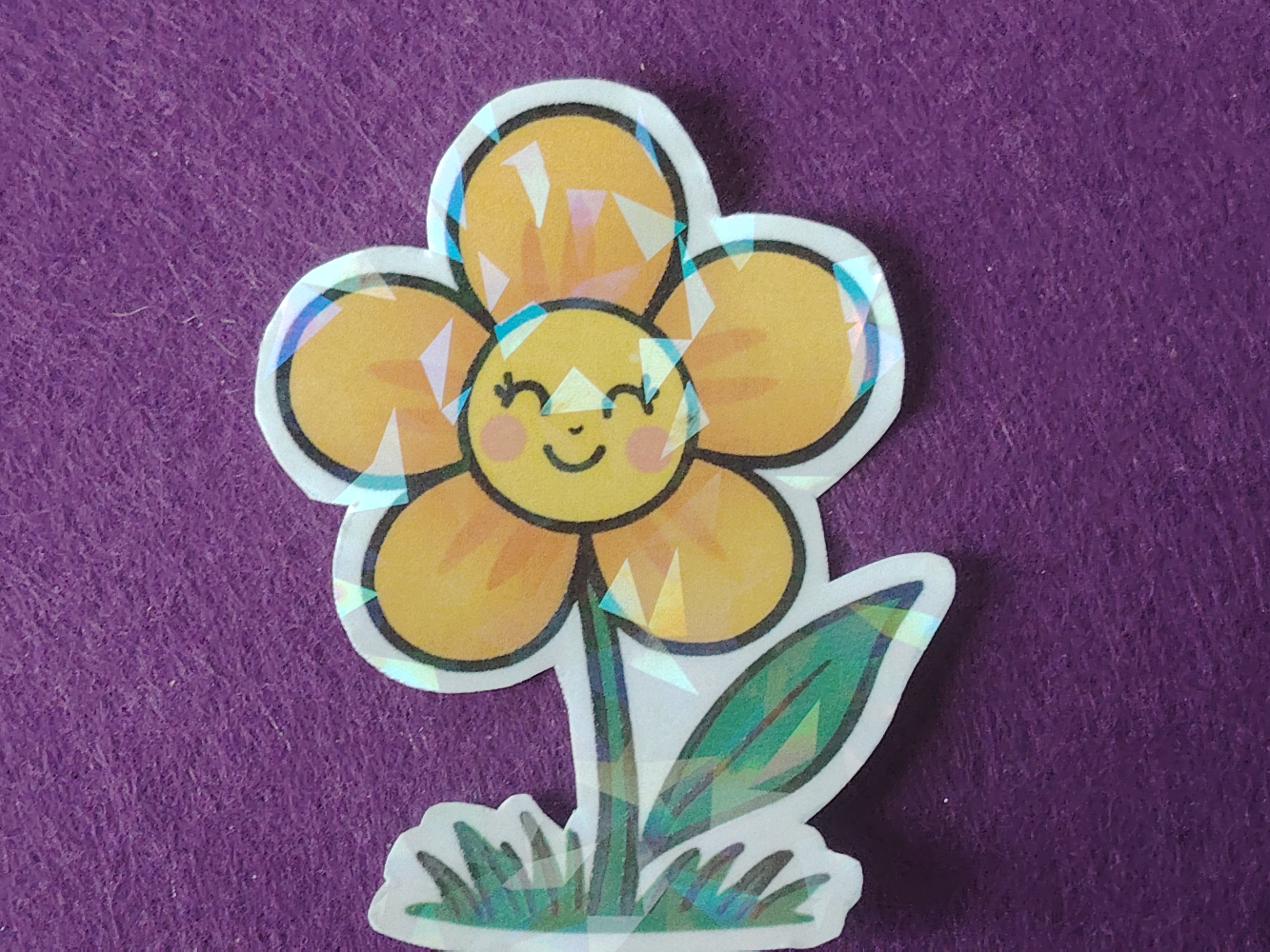 Sticker lachende Blume