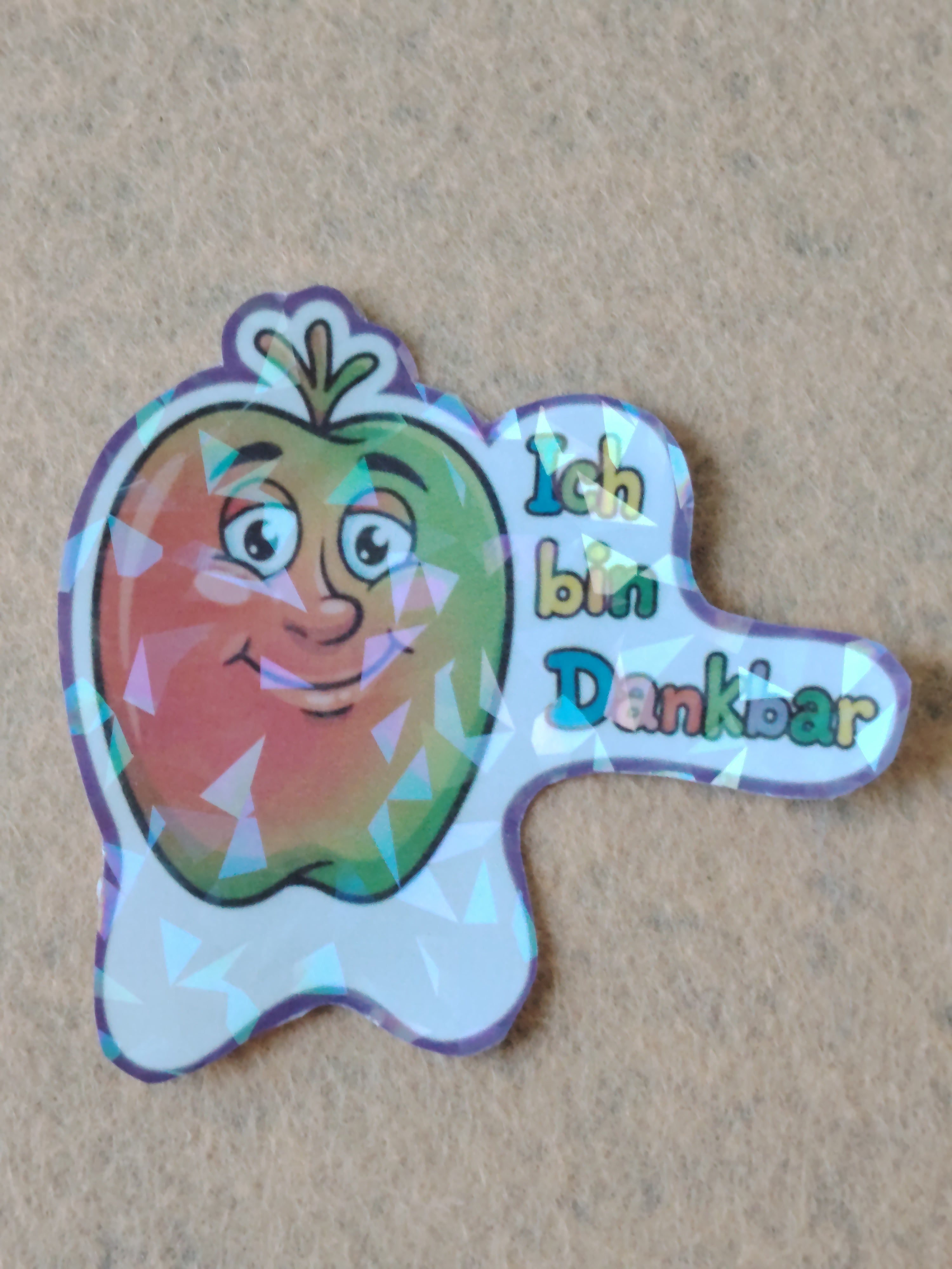 Sticker Apfel mit Botschaft
