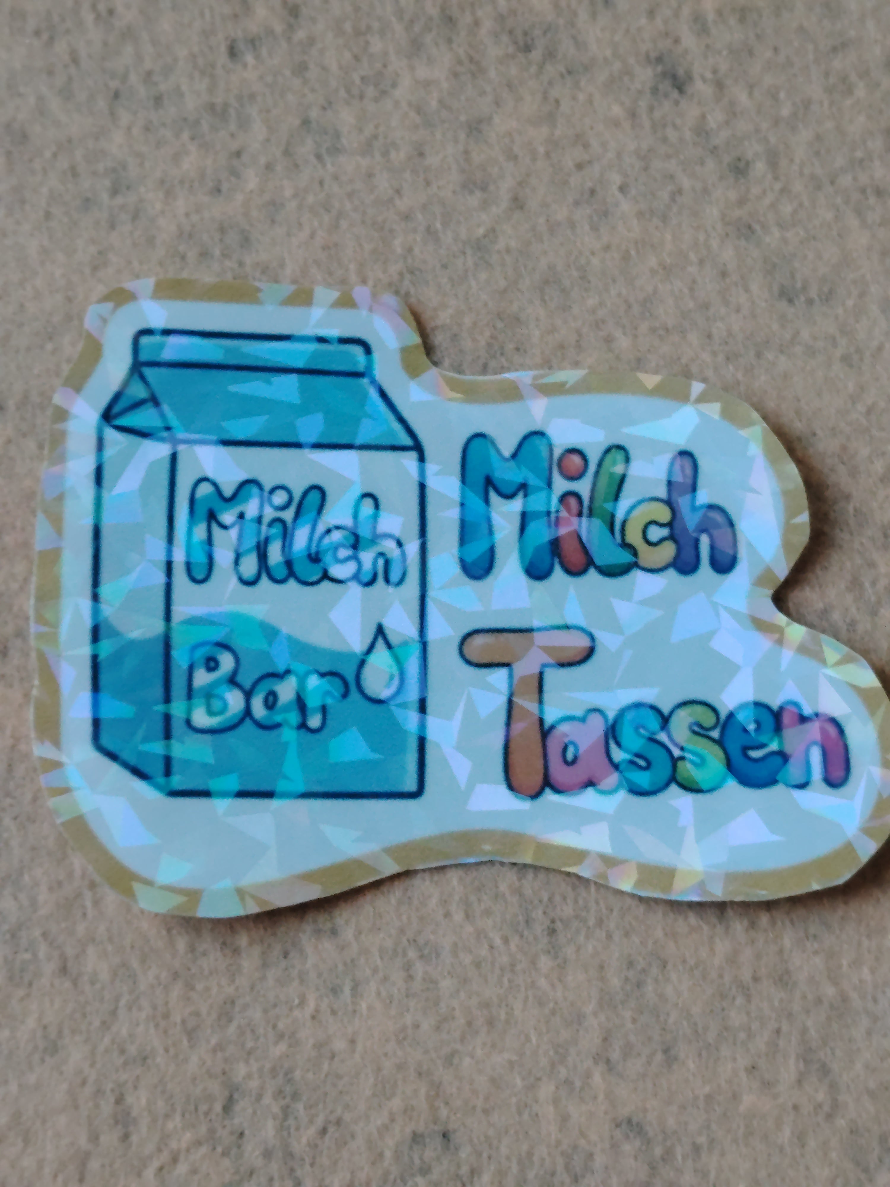 Sticker Milchpackung  ( Milch Tassen)