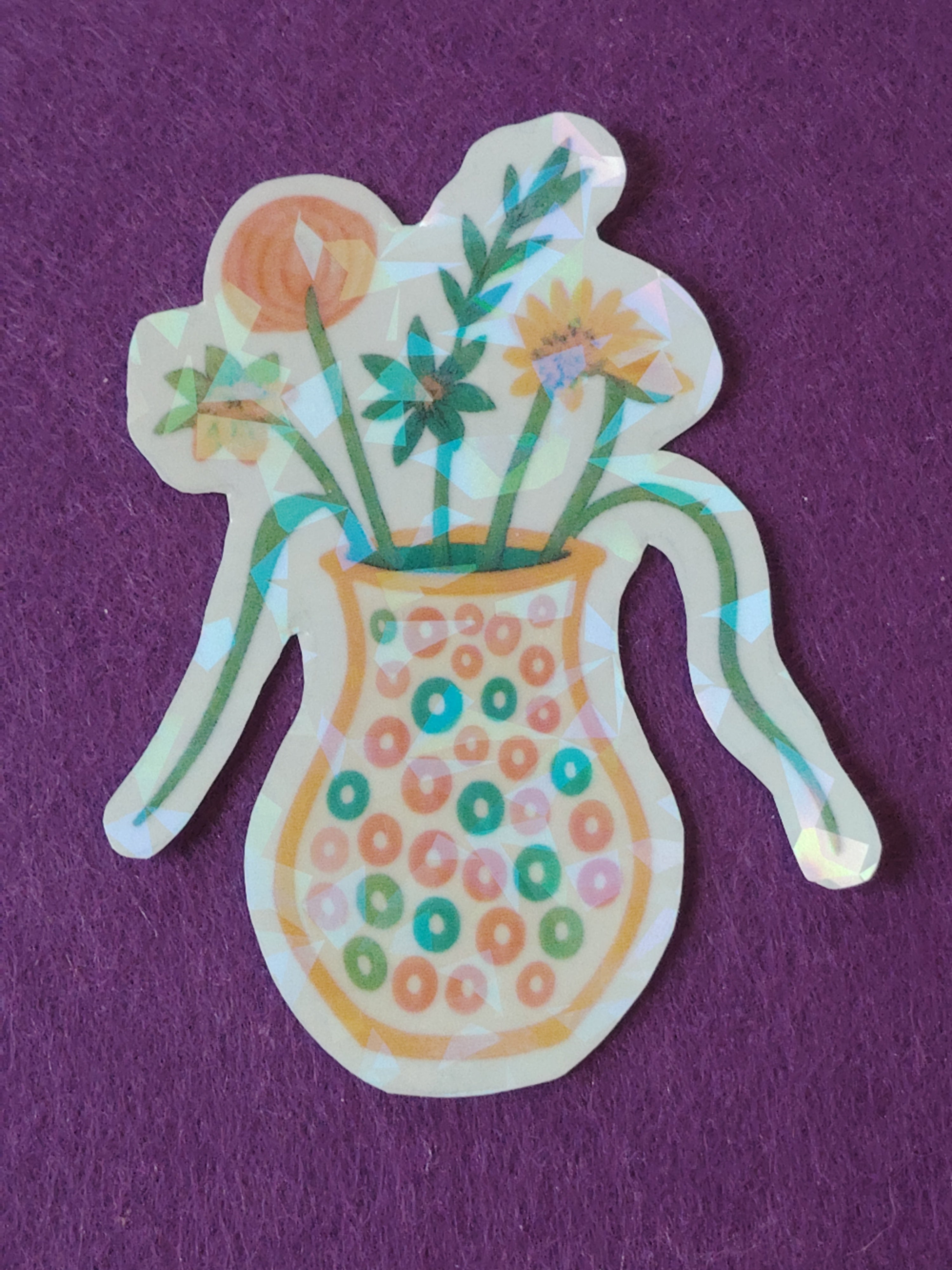 Sticker Blumen Vase