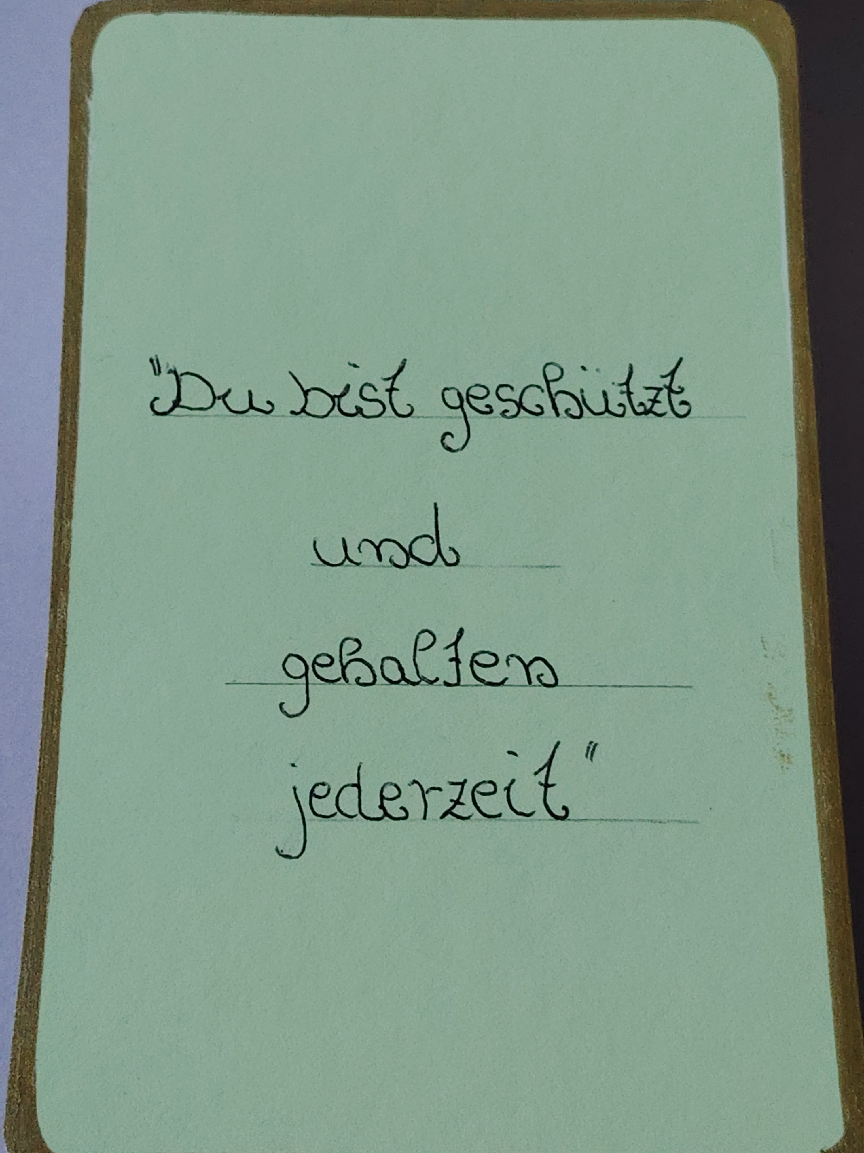 Handgeschriebene Engelskarten ( Für Mut und neue Kraft)
