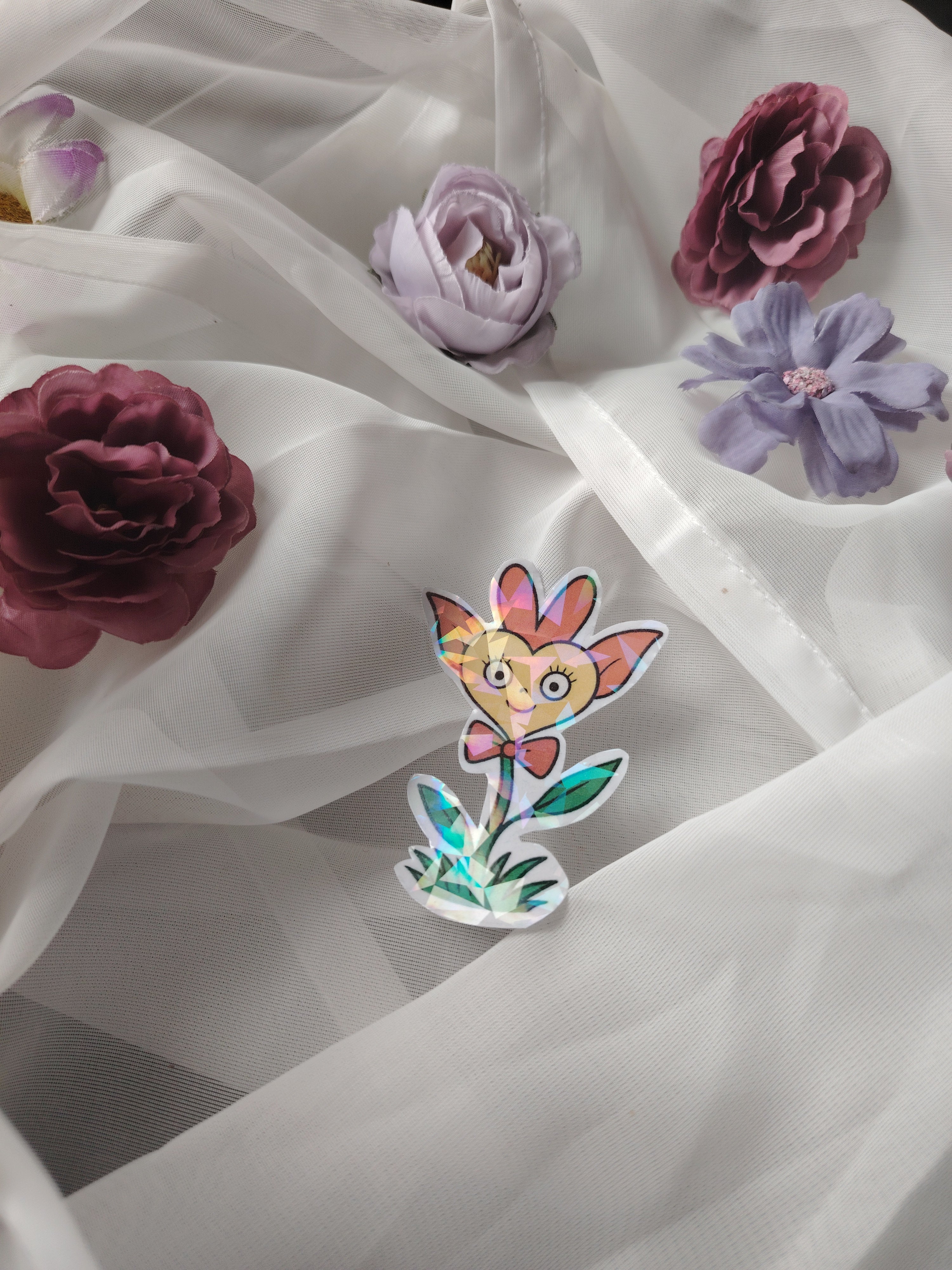 Süßer Blumen-Sticker mit Schleife – feminin, zart & unwiderstehlich 🌸🎀