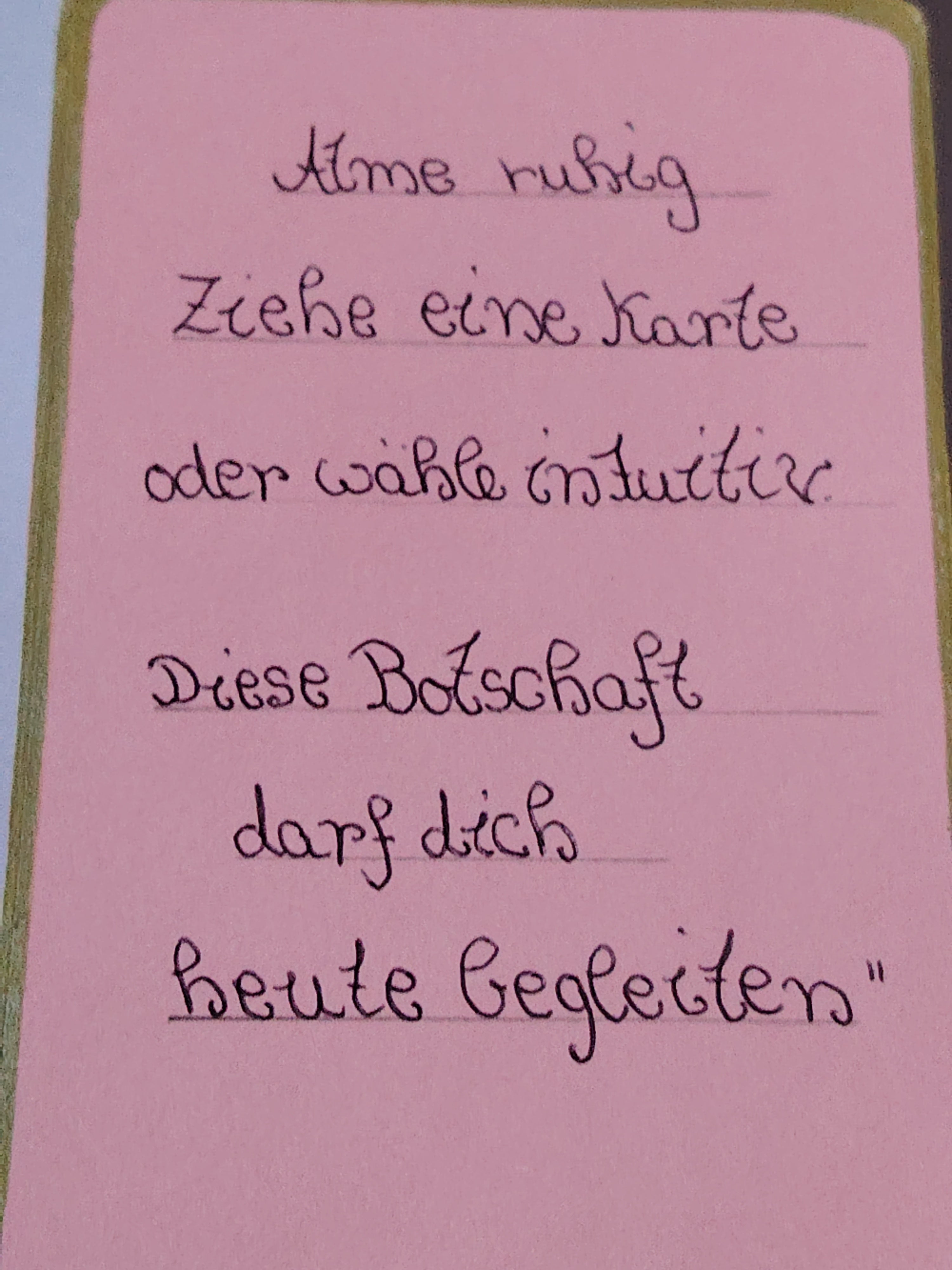 Handgeschriebene Engelskarten ( Für Mut und neue Kraft)