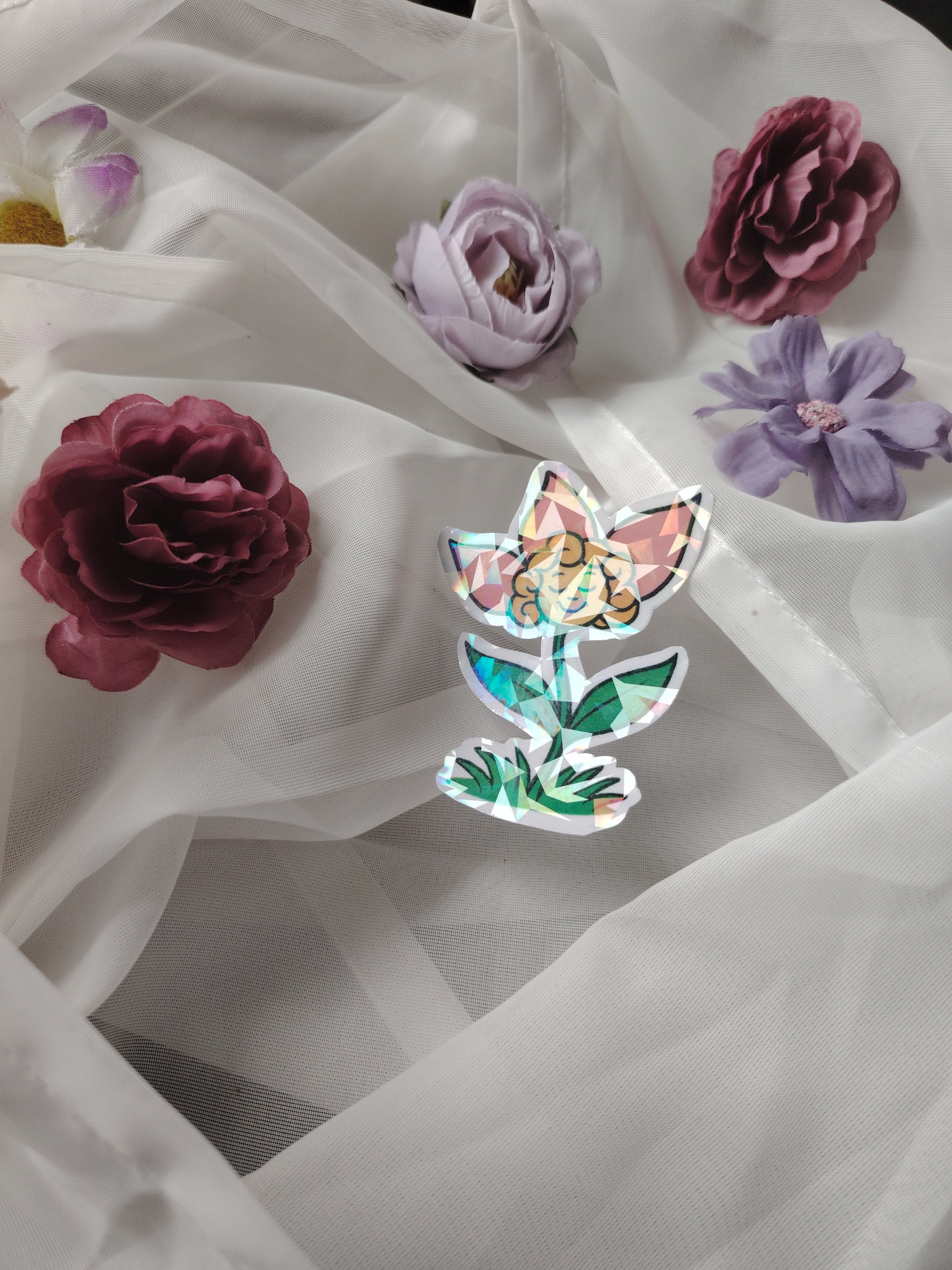 Sticker „Blume mit Gesicht“ – weil Blumen glücklich machen 🌸🌟
