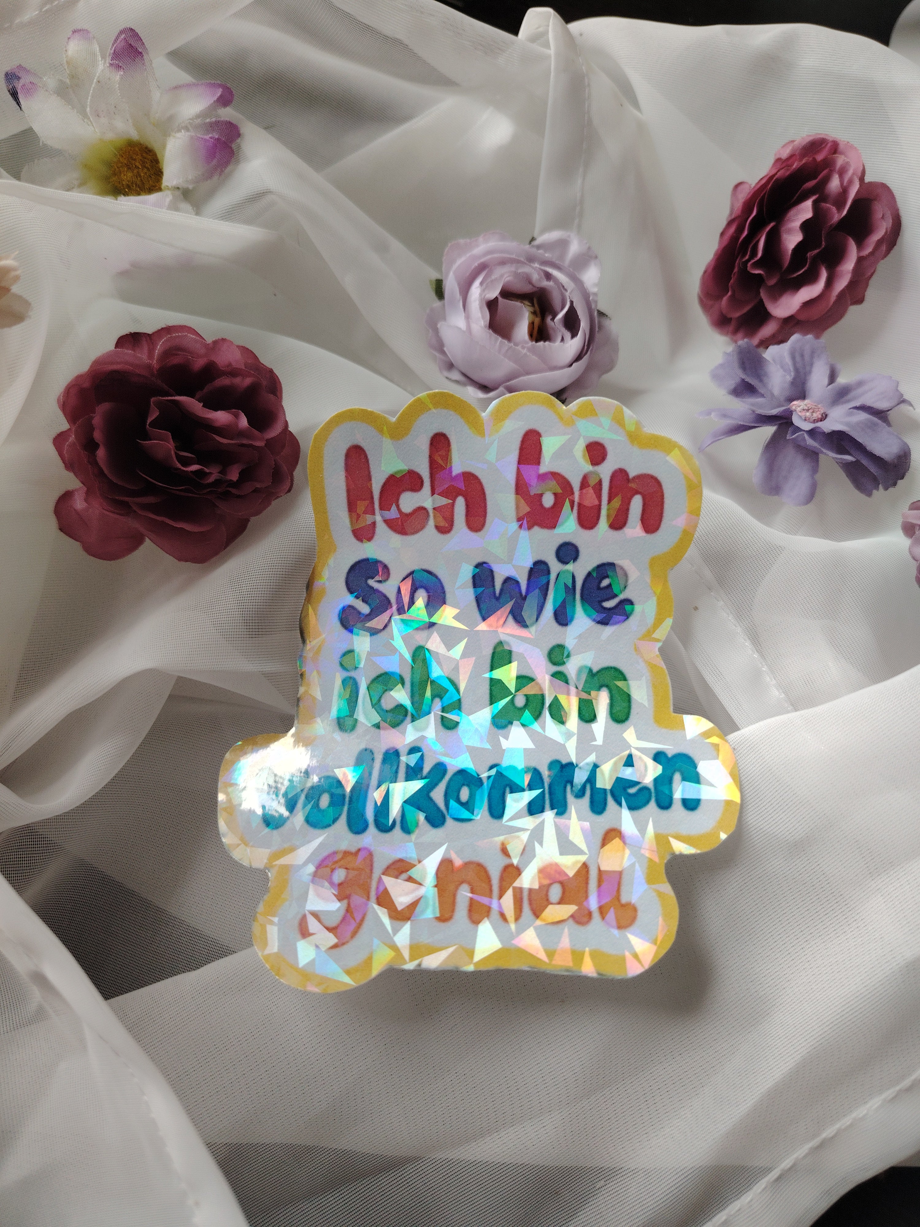 „Du bist genug!“ – Sticker „Ich bin so wie ich bin – vollkommen genial“ 💦
