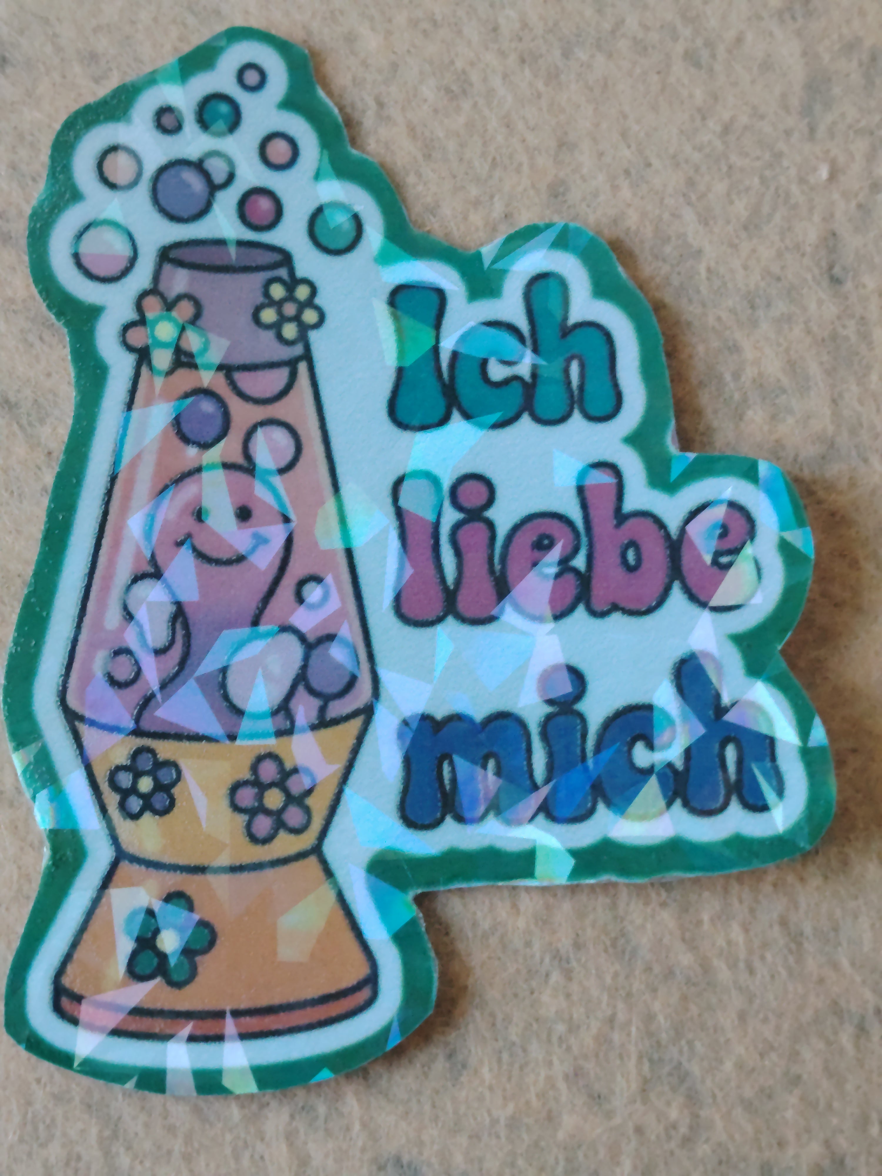 Sticker Lavalampe mit Botschaft