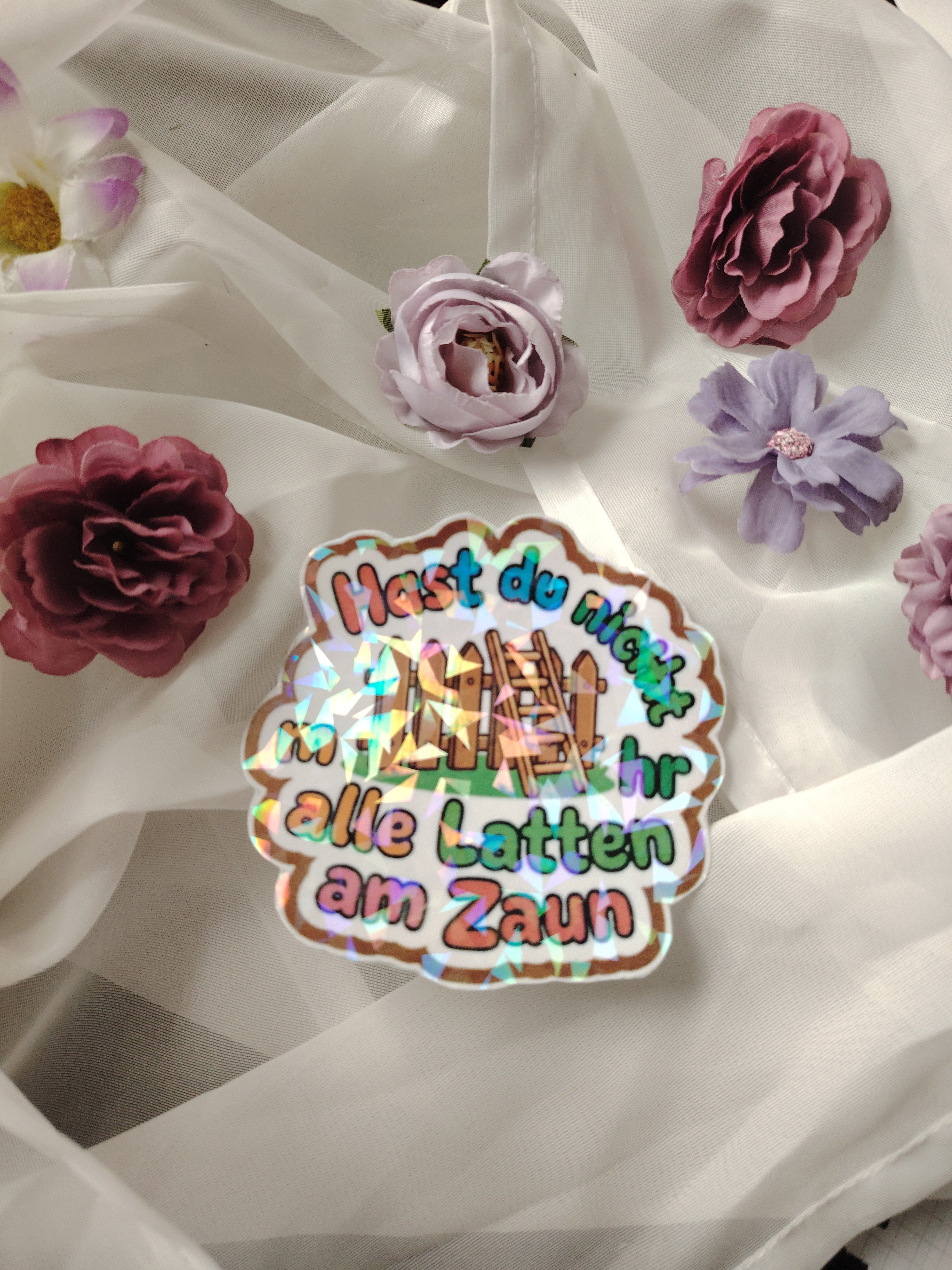 „Hast du nicht mehr alle Latten am Zaun?“ – Sticker mit Augenzwinkern 😄✨