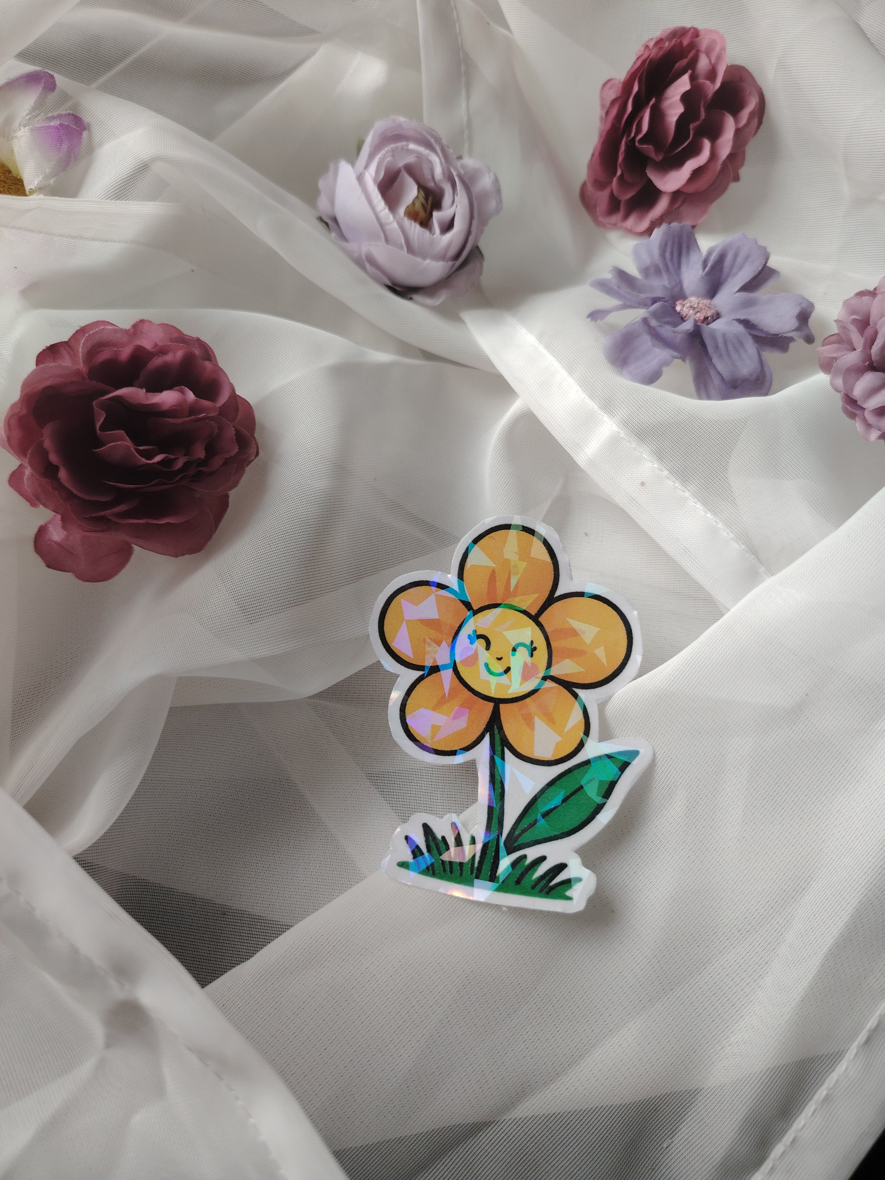Sticker „Lachende Blume“ – weil ein Lächeln ansteckend ist 😄🌸