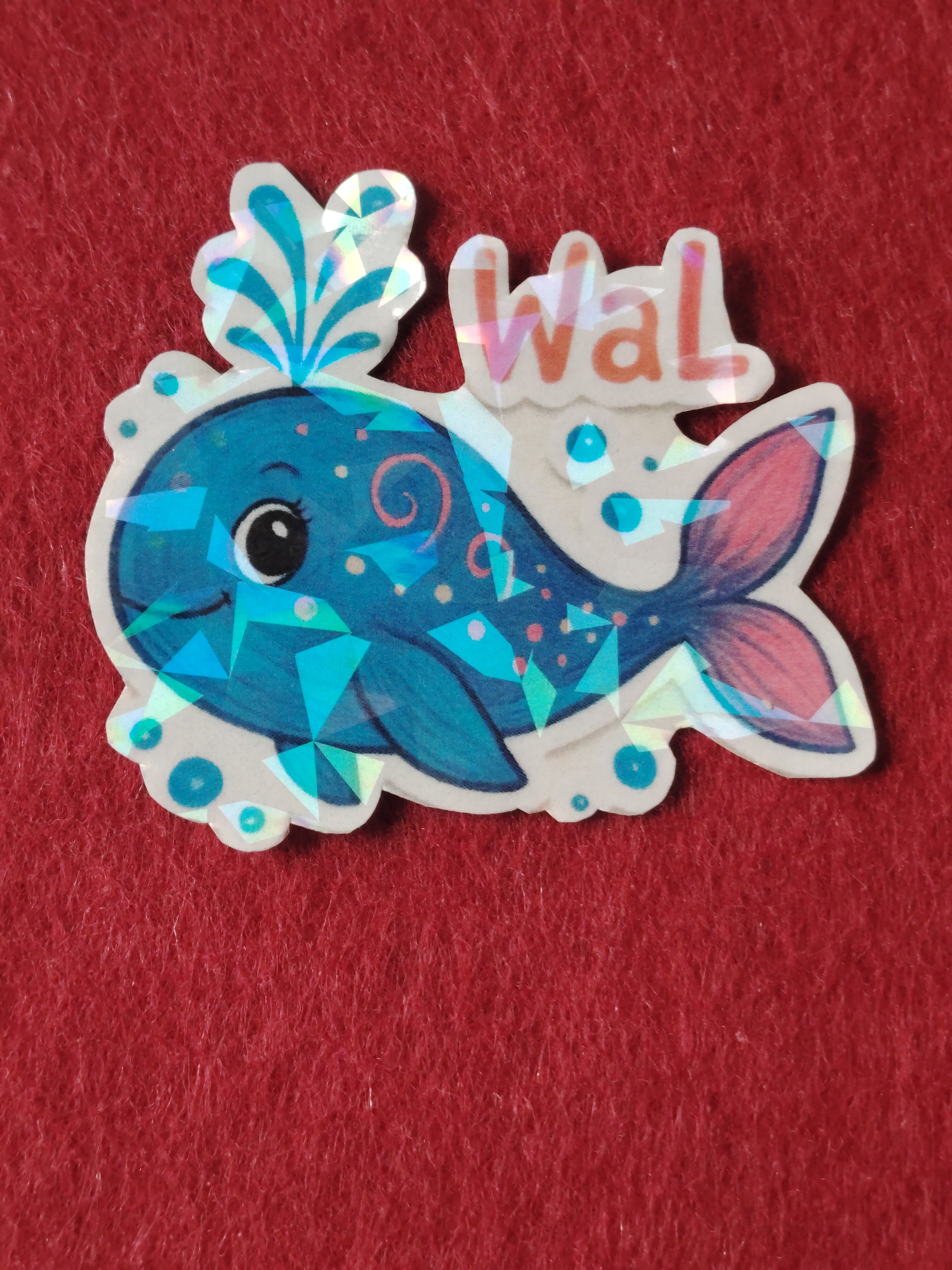 Sticker Wal mit Schriftzug
