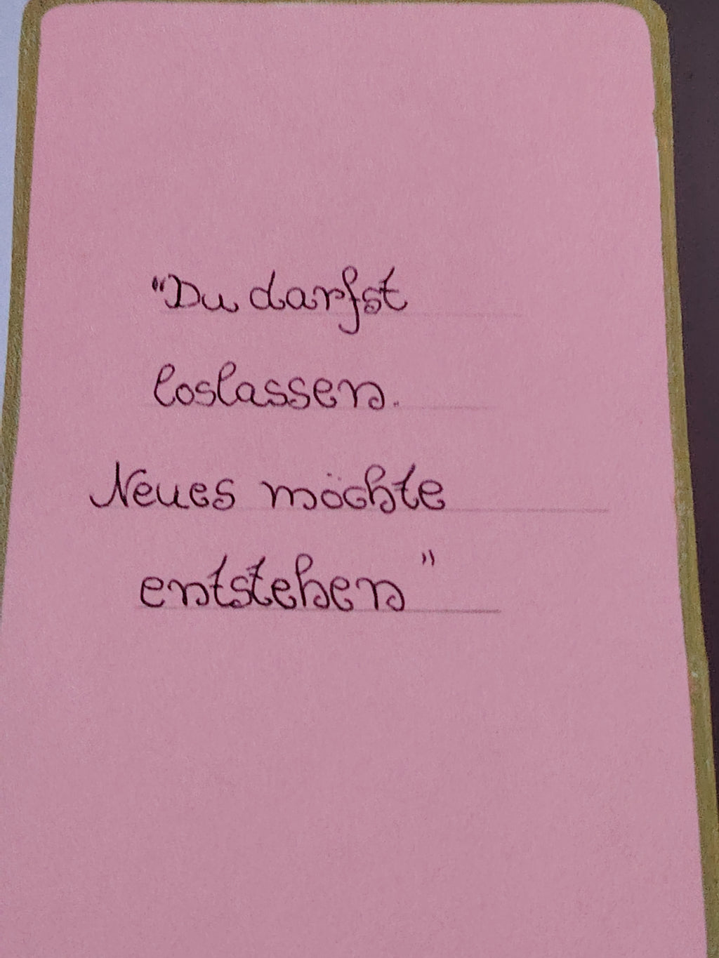 Handgeschriebene Engelskarten ( Für Mut und neue Kraft)