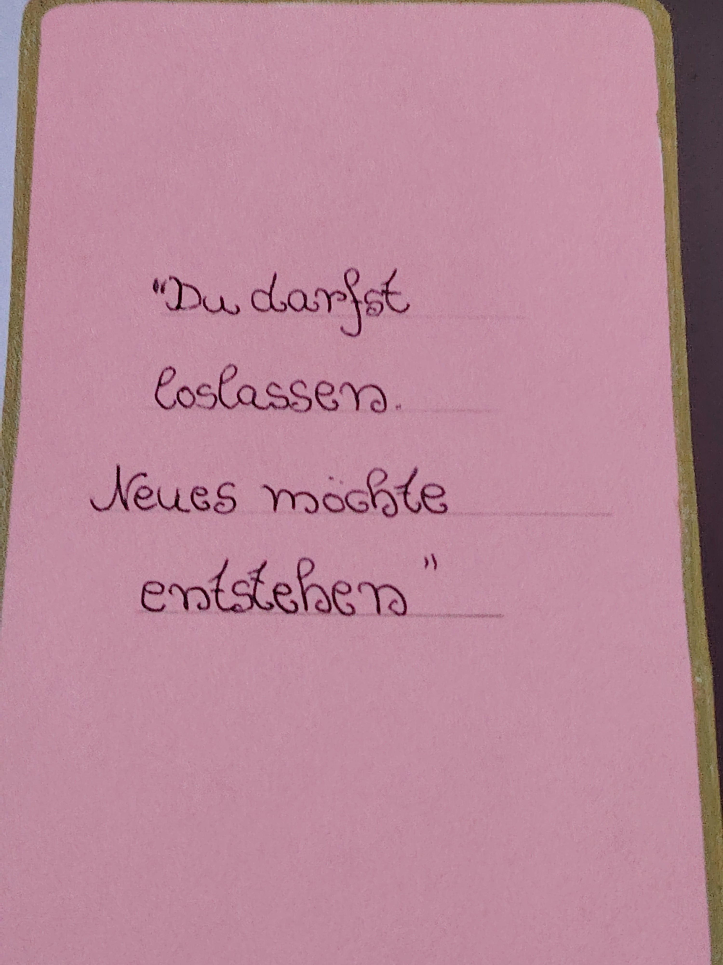 Handgeschriebene Engelskarten ( Für Mut und neue Kraft)