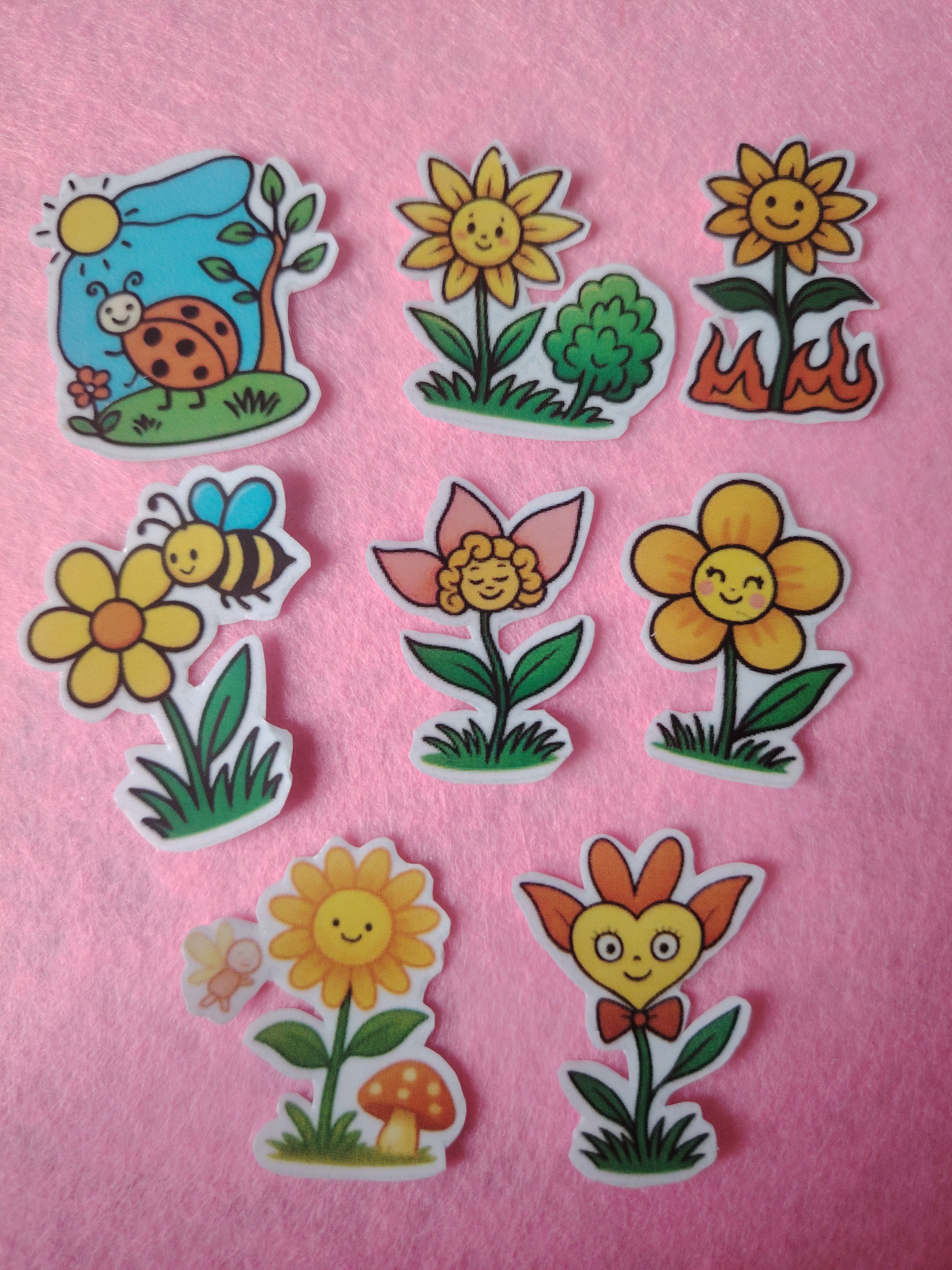Magische Blumen und Wiesenfreunde ,Sticker-Set ( Kleine Zauberwelt)